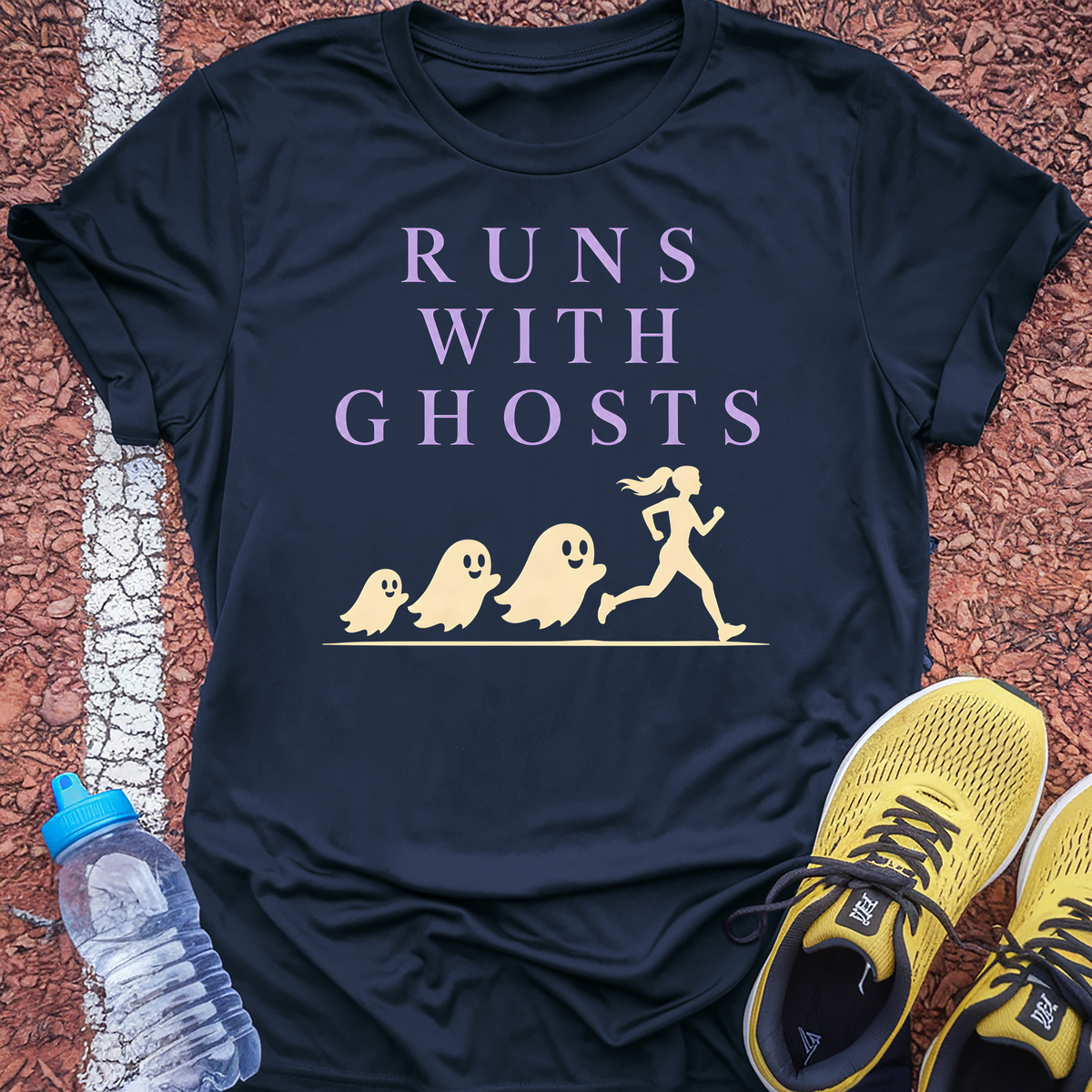 Runs With Ghosts T-Shirt - Navy