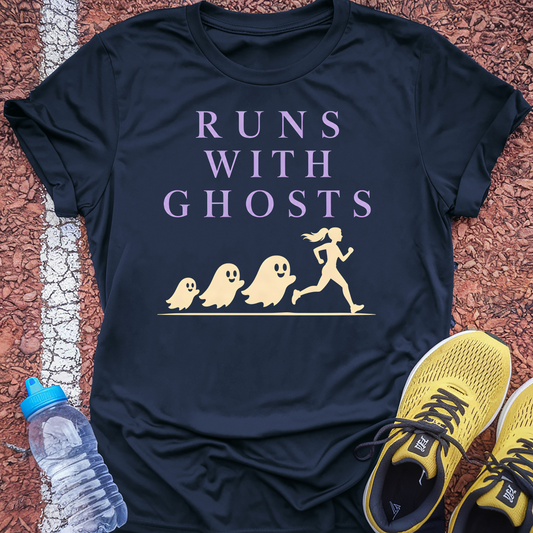 Runs With Ghosts T-Shirt - Navy