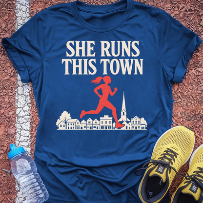 She Runs This Town t-shirt — Royal