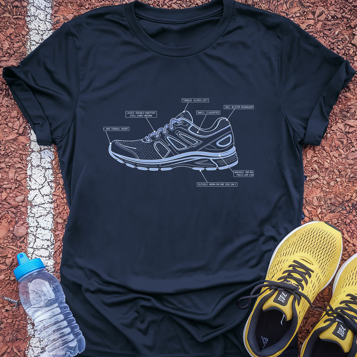 Shoe Blueprint T-Shirt - Navy