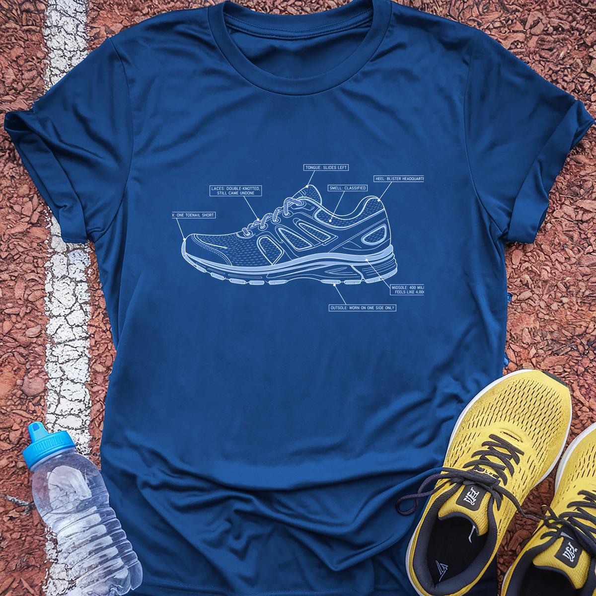 Shoe Blueprint T-Shirt - Royal