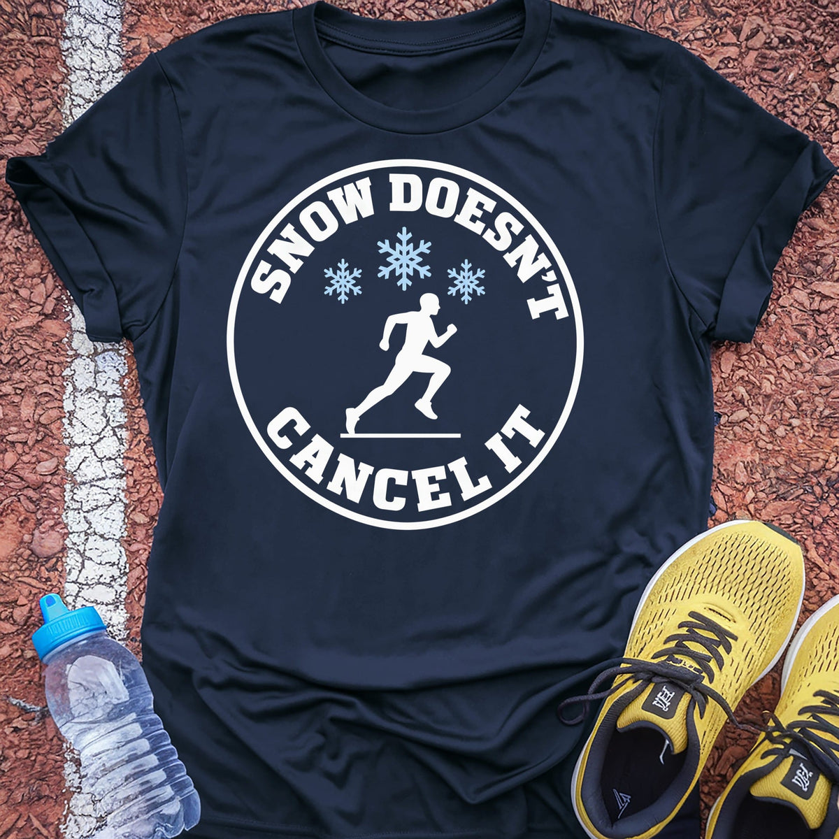 Snow Doesn't Cancel It t-shirt — Navy