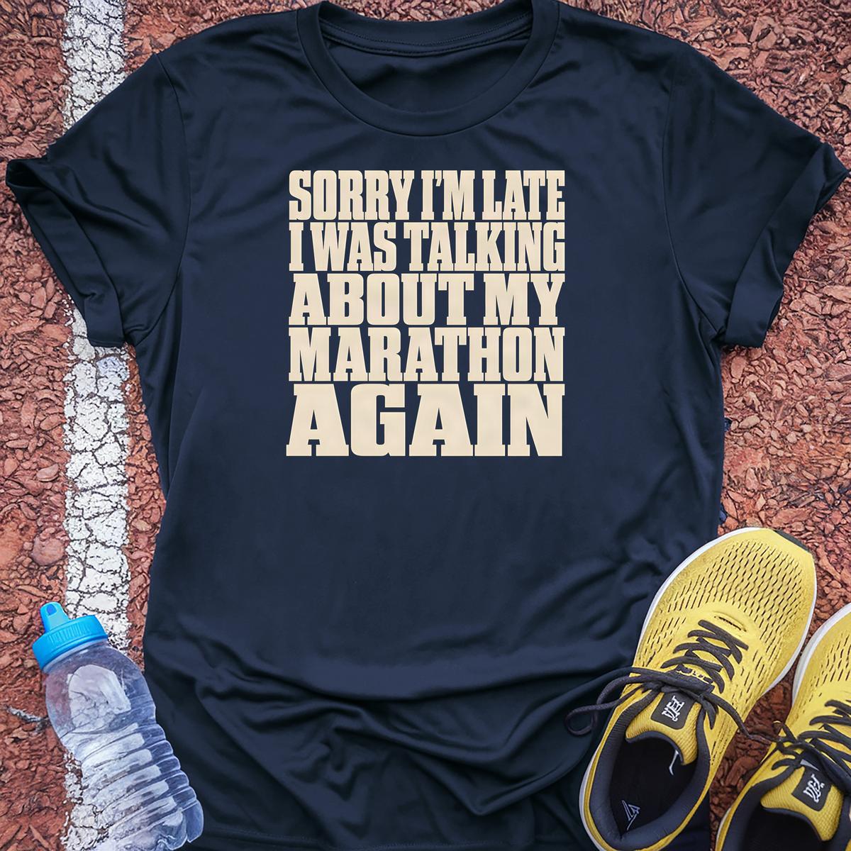 Sorry I'm Late Marathon T-Shirt - Navy