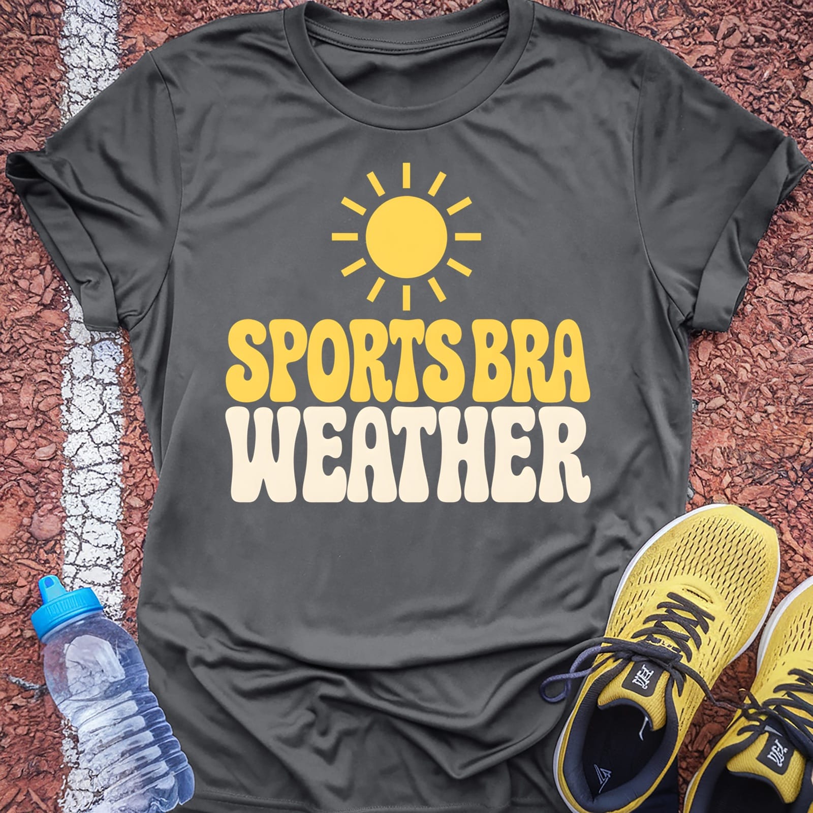 Sports Bra Weather t-shirt — Charcoal