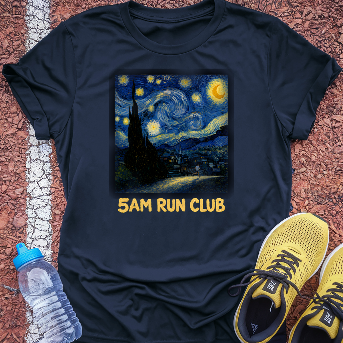 Starry Night Run T-Shirt - Heather Navy