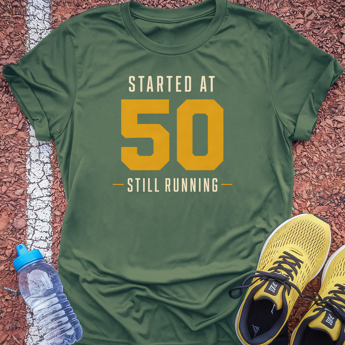 Started at 50 T-Shirt - Military Green