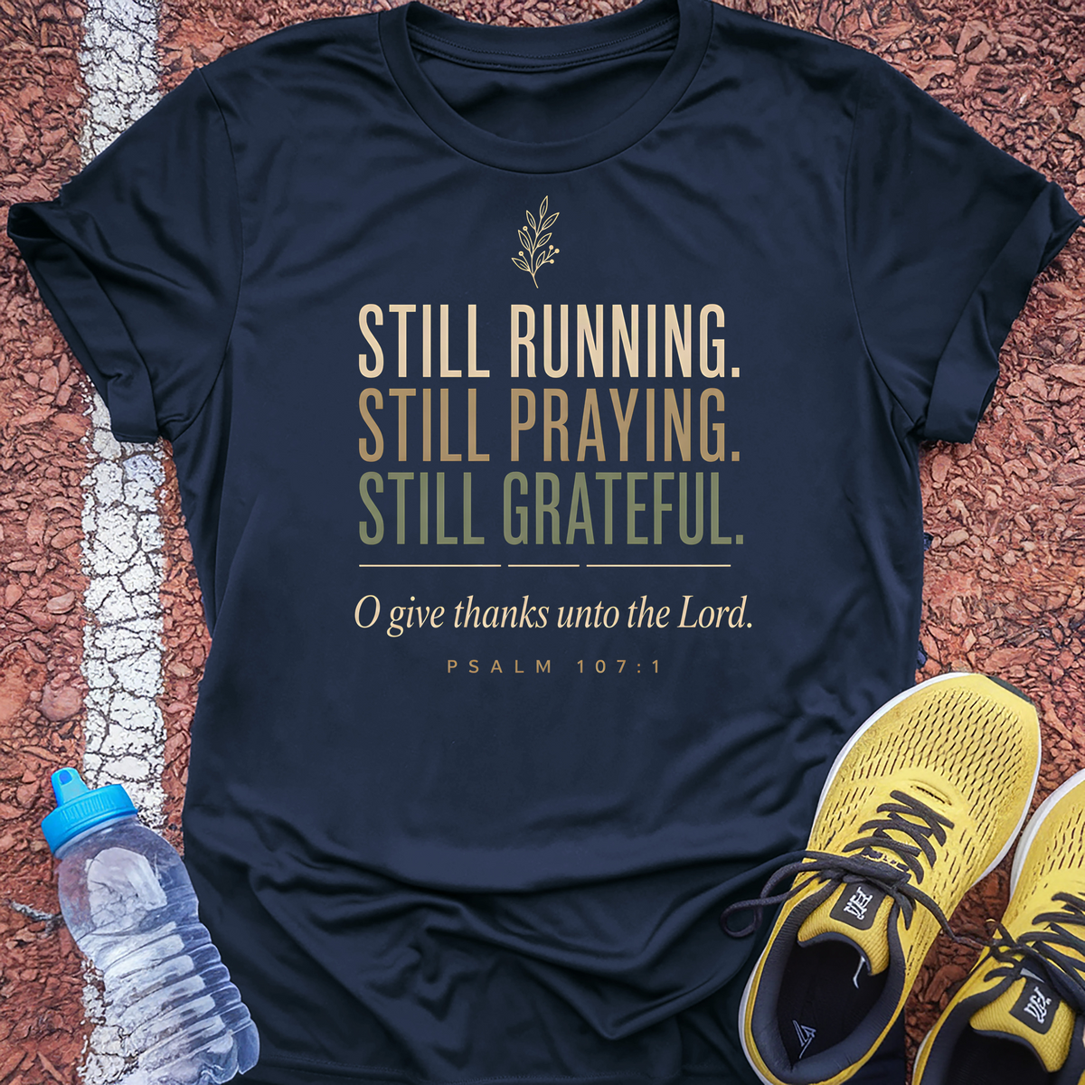 Still Running Still Praying T-Shirt - Navy