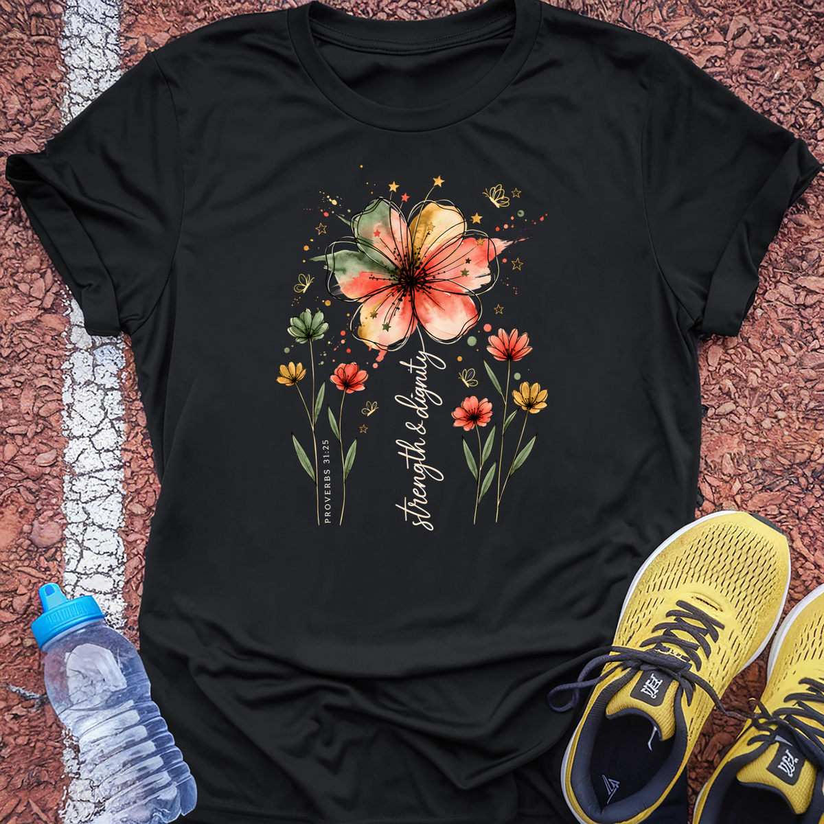 Strength and Dignity T-Shirt - Black