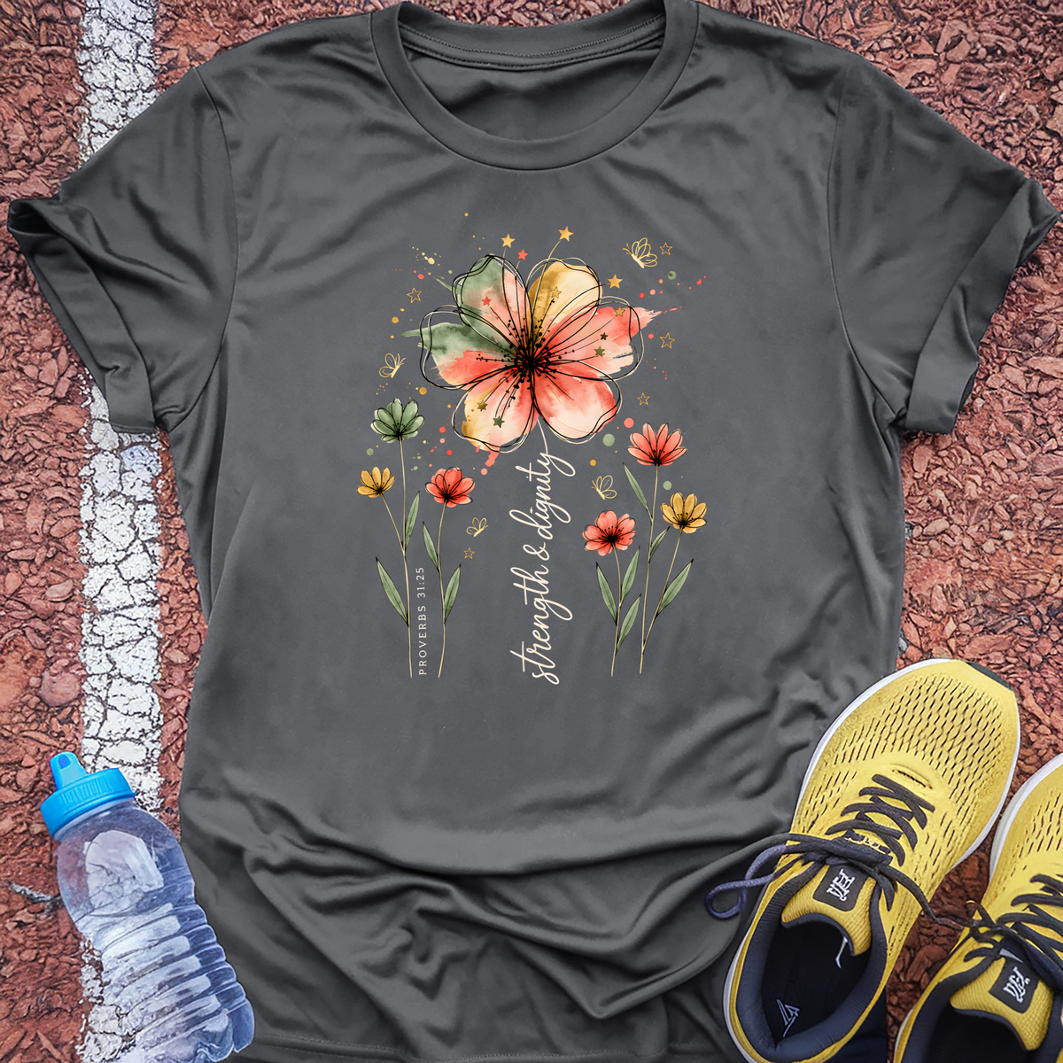 Strength and Dignity T-Shirt - Charcoal