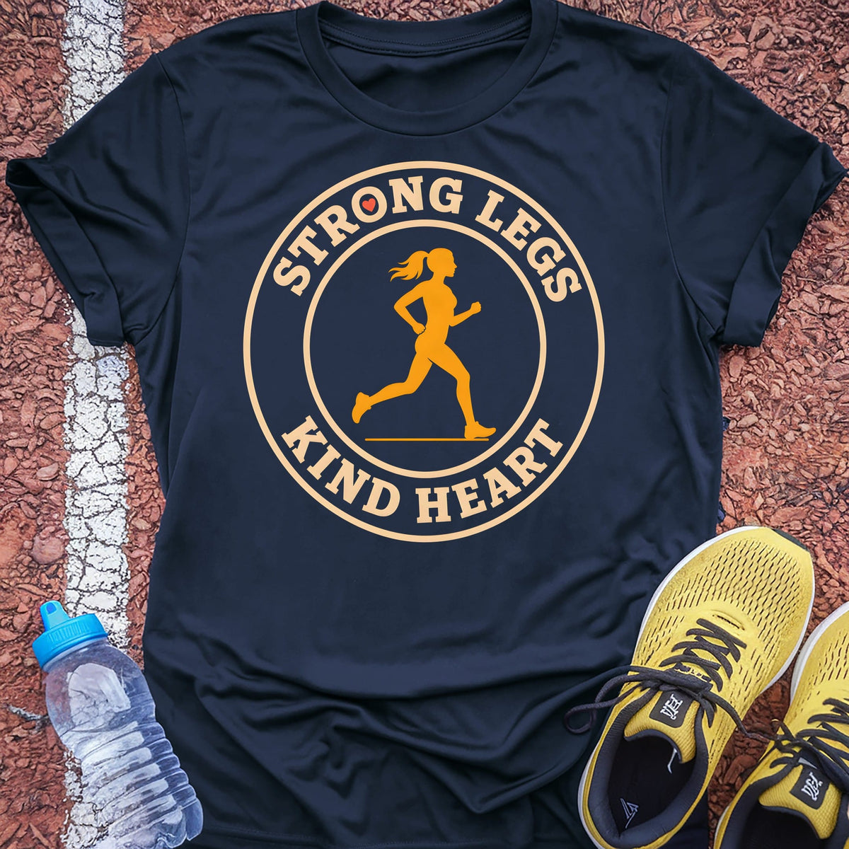Strong Legs Kind Heart t-shirt — Navy