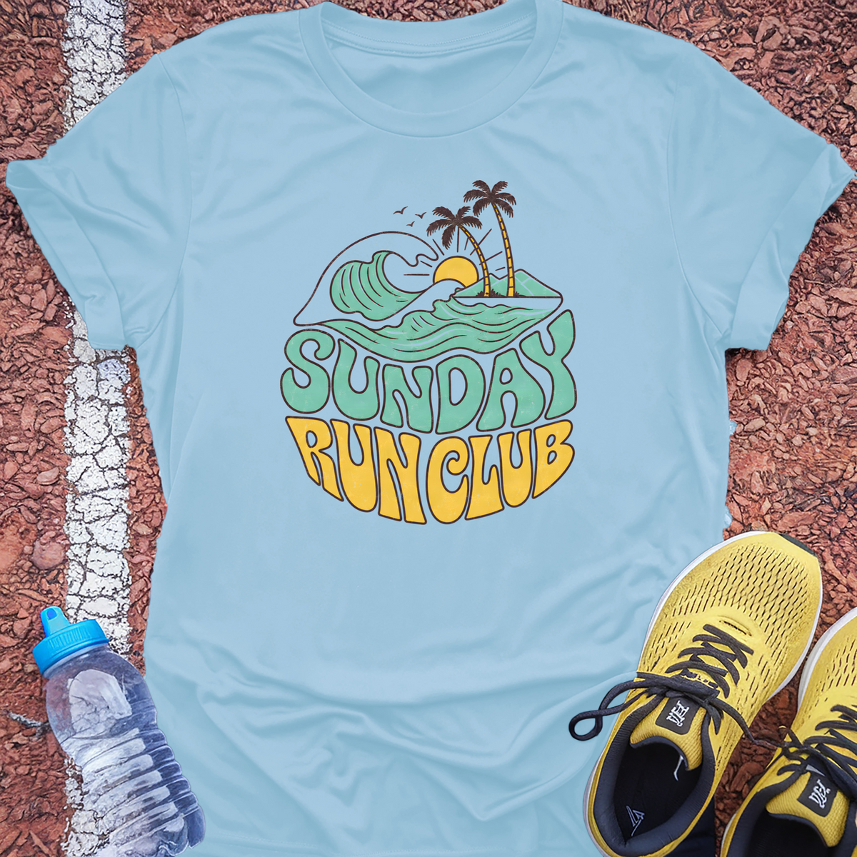 Sunday Run Club T-Shirt - Light Blue