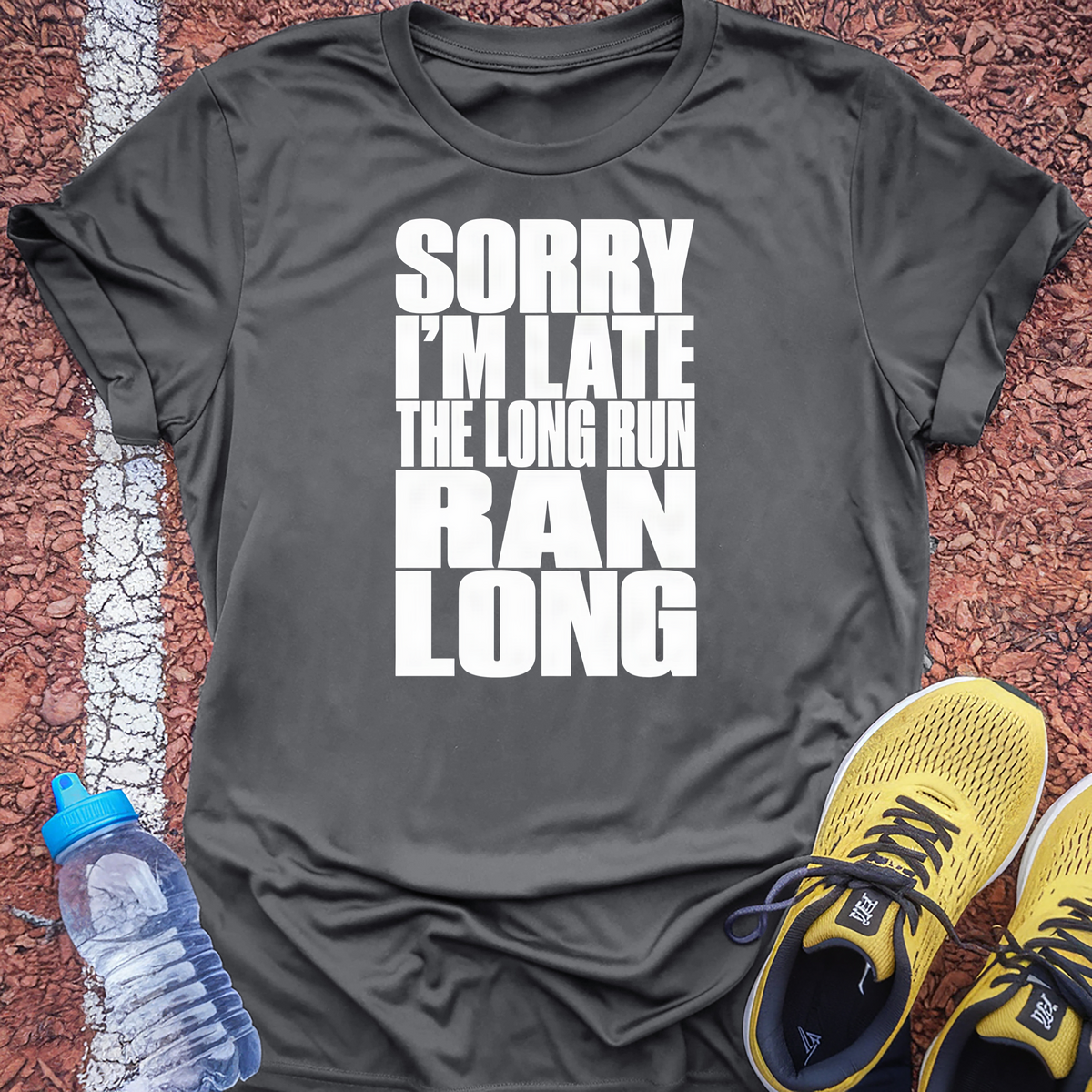 The Long Run Ran Long T-Shirt - Charcoal