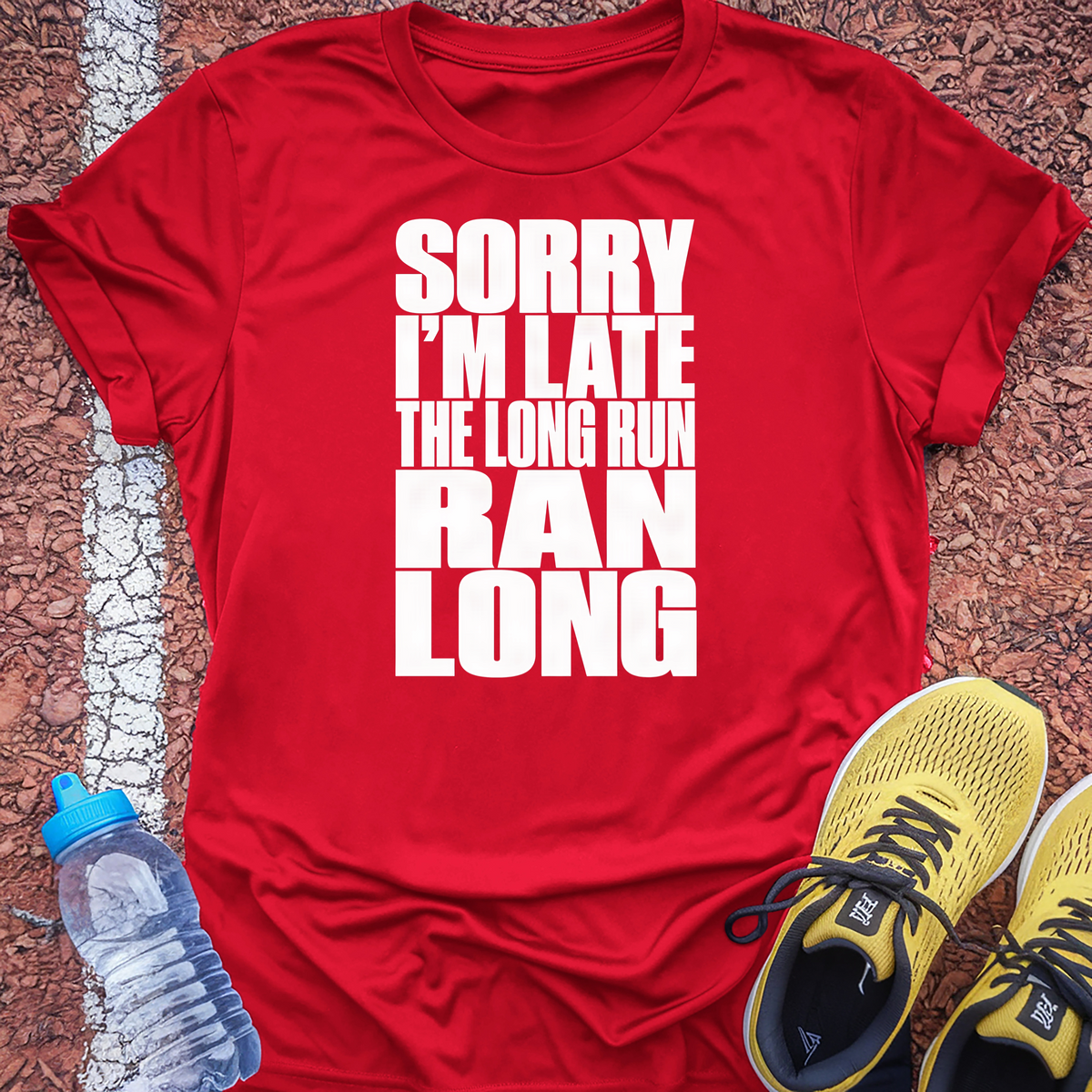 The Long Run Ran Long T-Shirt - Red