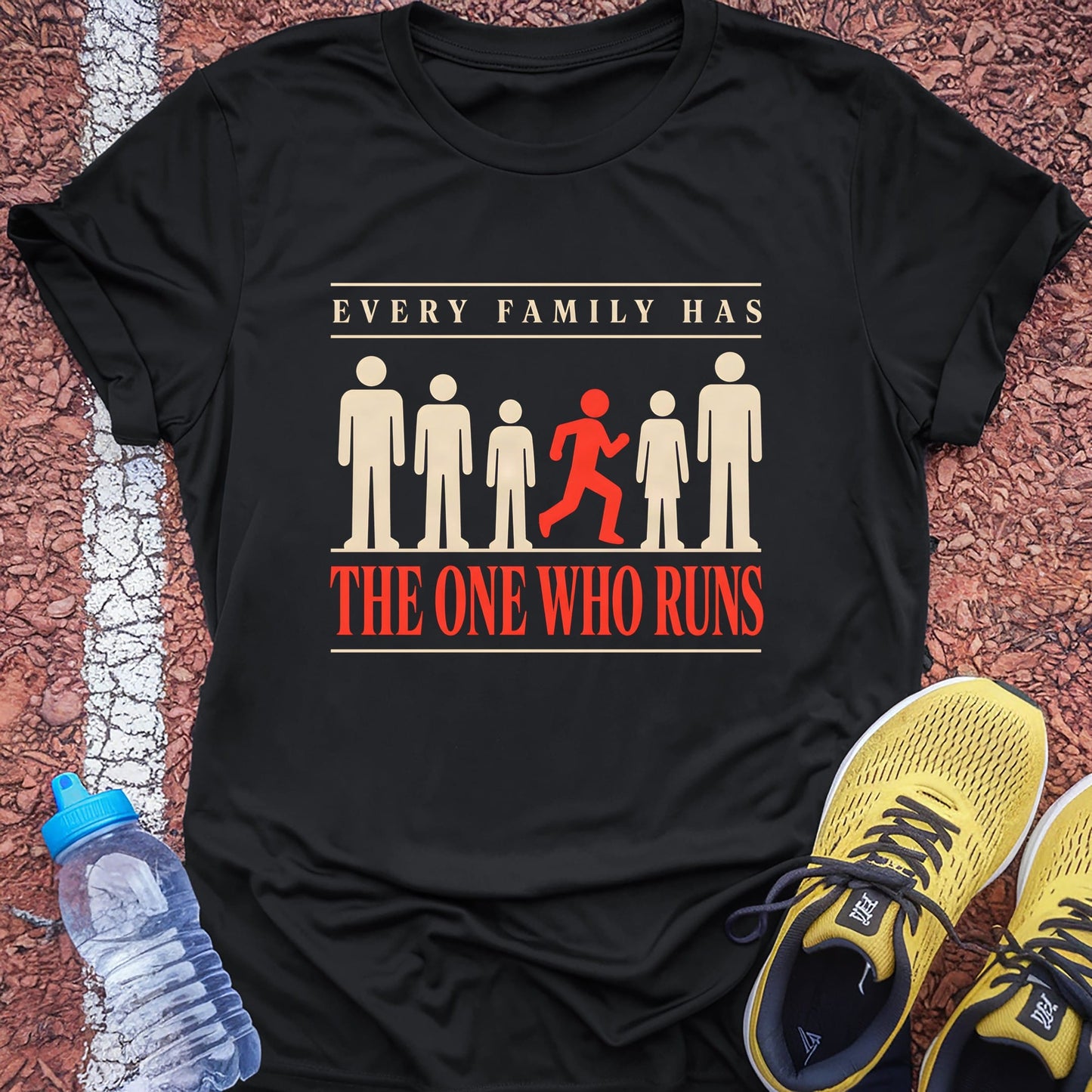 The One Who Runs t-shirt — Black