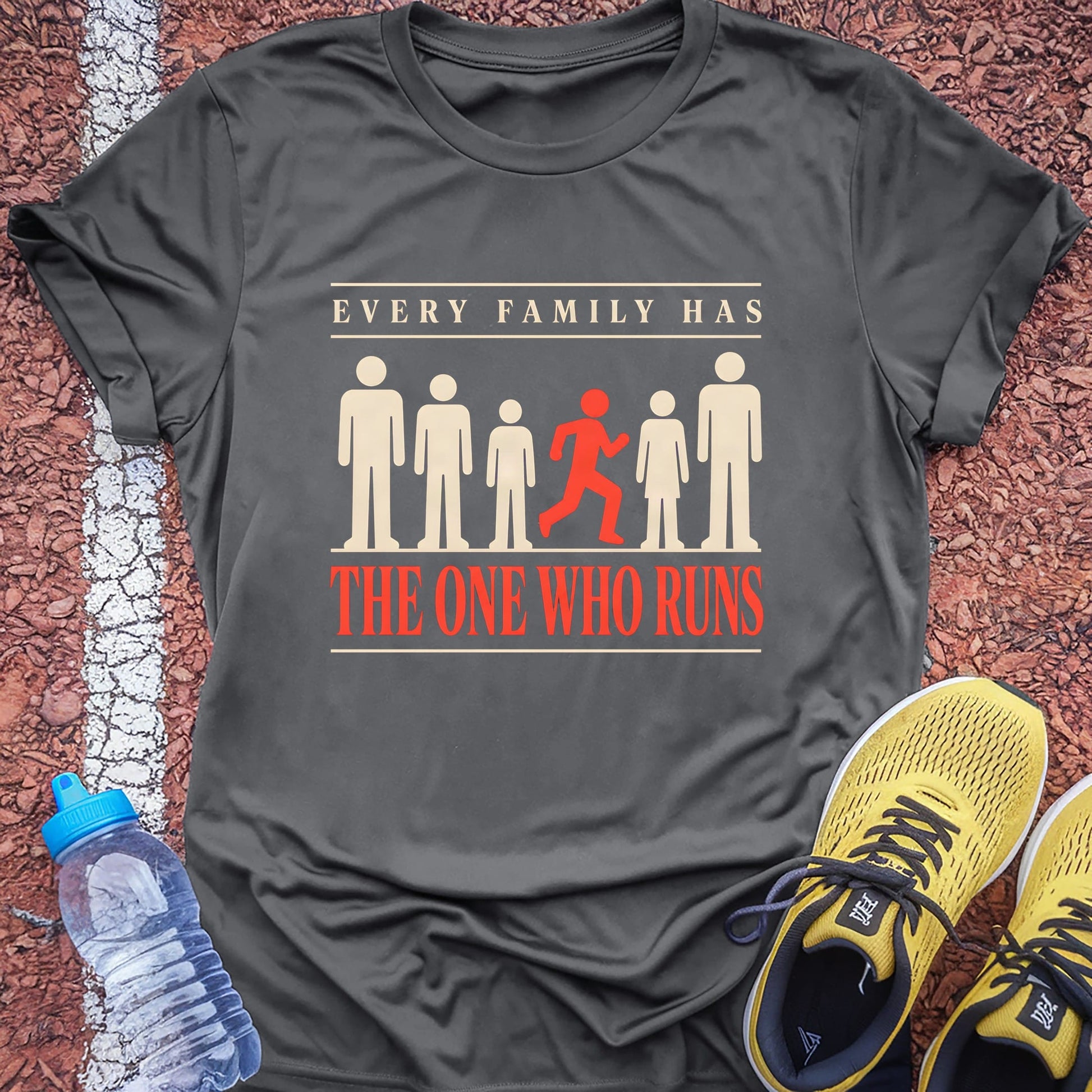 The One Who Runs t-shirt — Charcoal