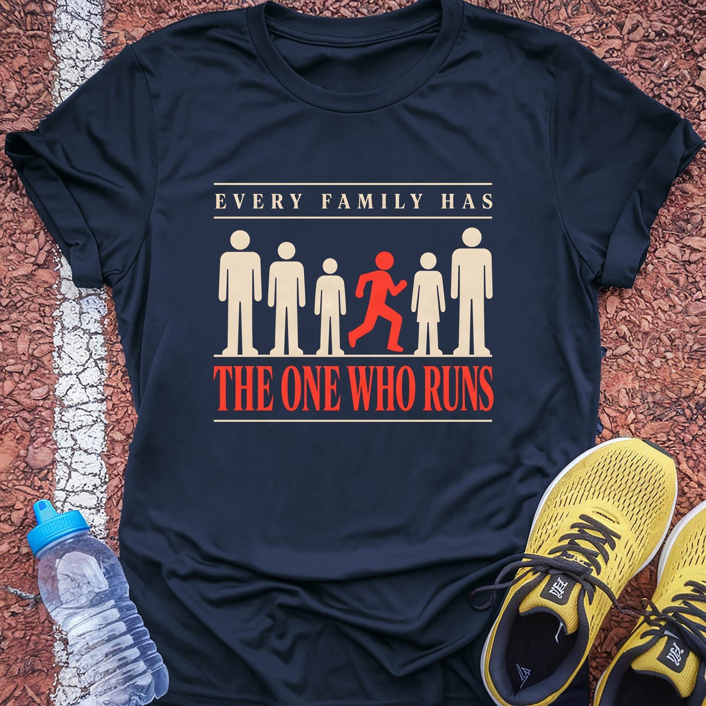 The One Who Runs t-shirt — Navy