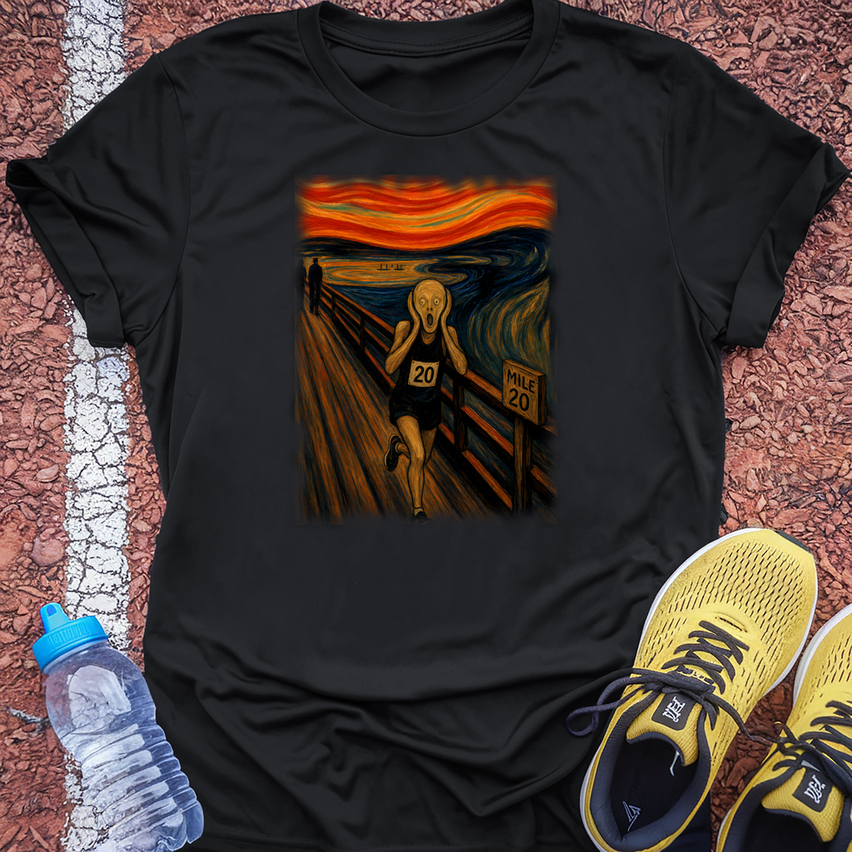 The Scream at Mile 20 T-Shirt - Black