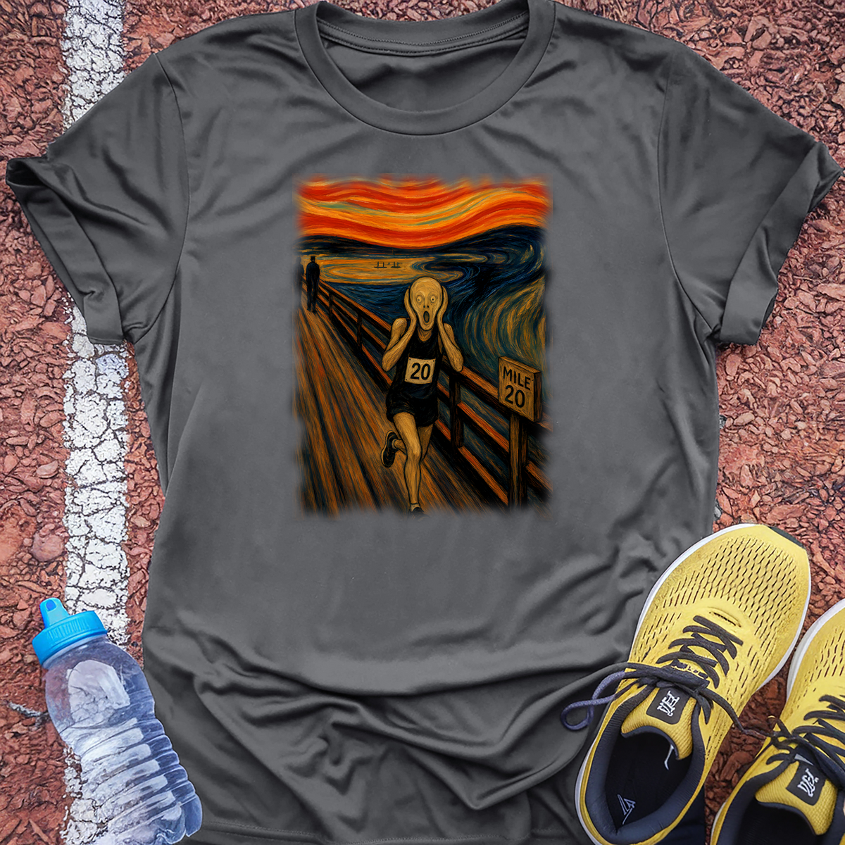 The Scream at Mile 20 T-Shirt - Dark Heather