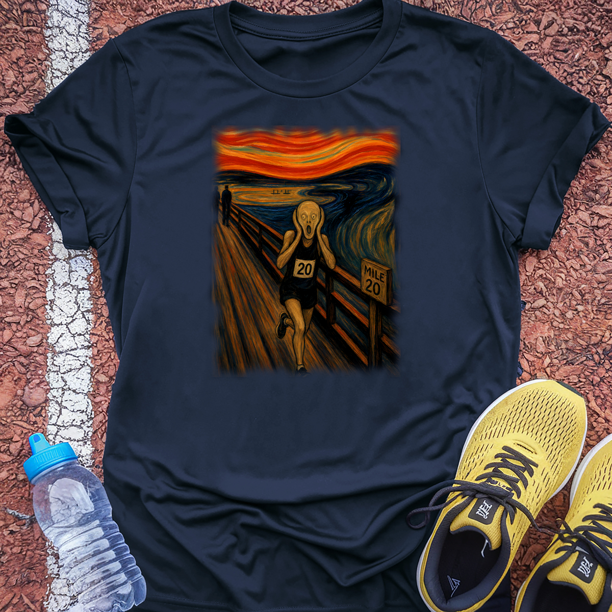 The Scream at Mile 20 T-Shirt - Navy
