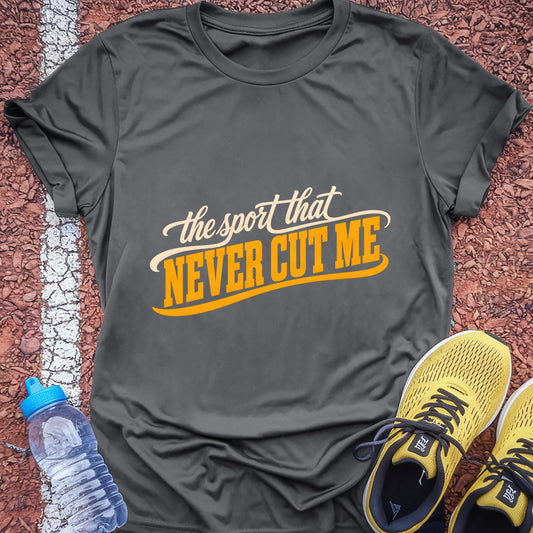The Sport That Never Cut Me t-shirt — Charcoal