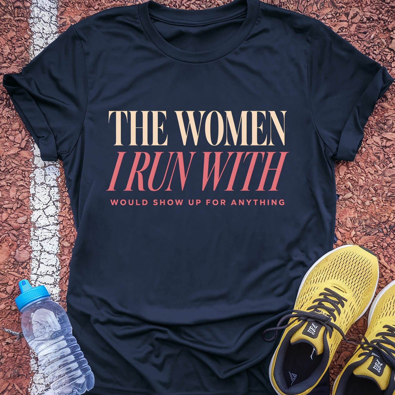 The Women I Run With t-shirt — Navy