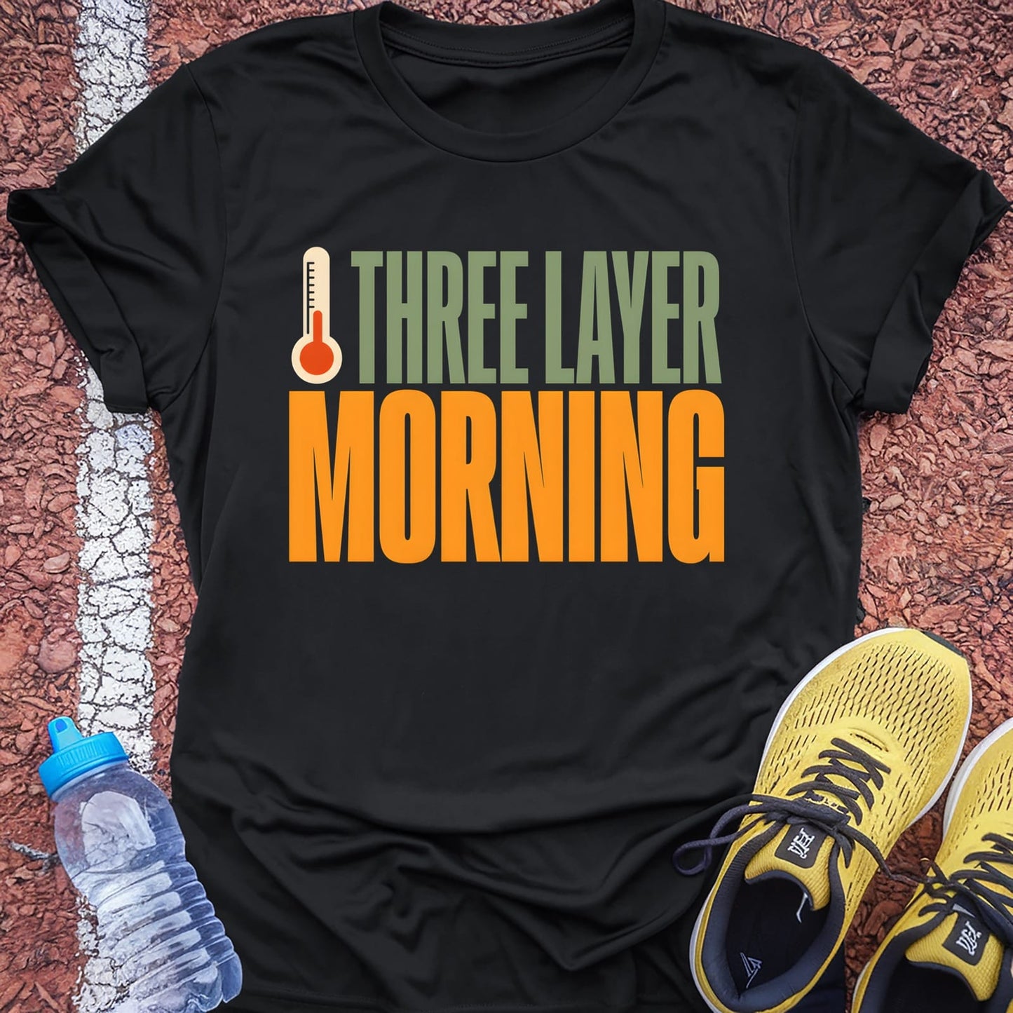 Three Layer Morning T-Shirt - Black