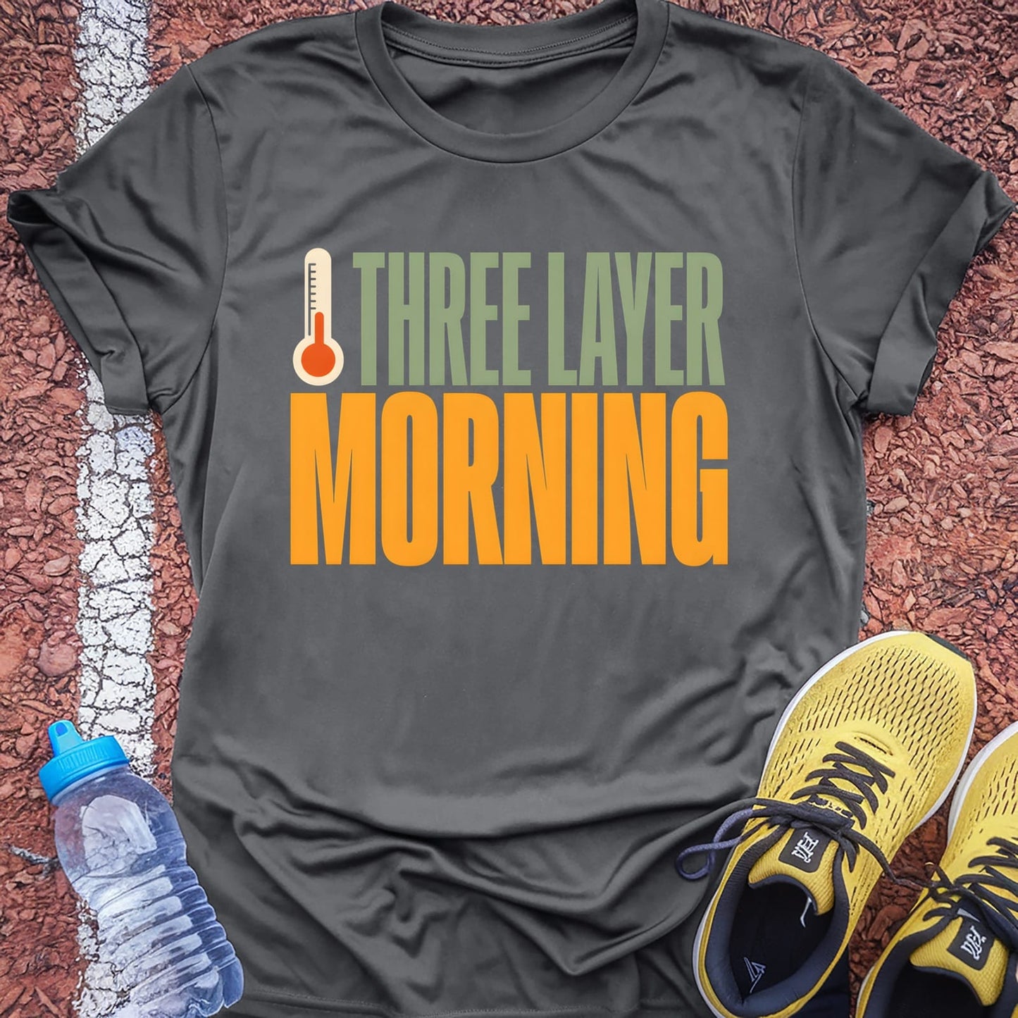 Three Layer Morning T-Shirt - Charcoal