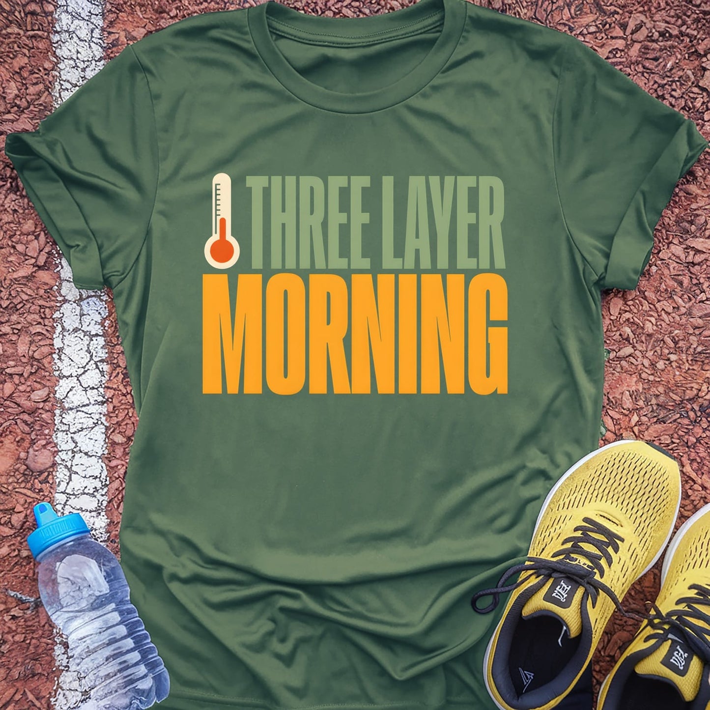 Three Layer Morning T-Shirt - Military Green