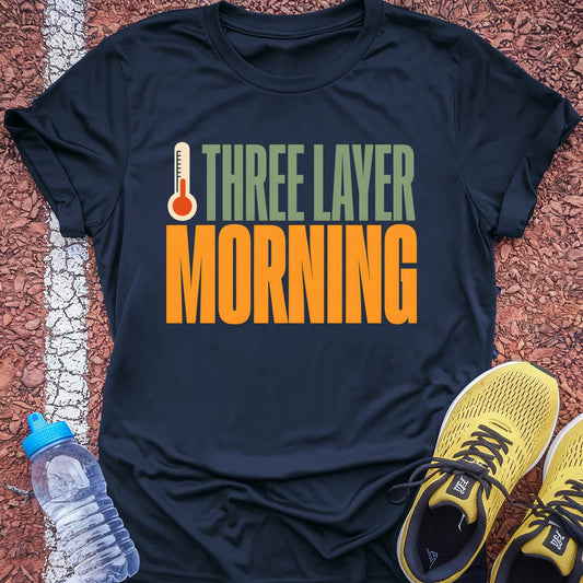 Three Layer Morning T-Shirt - Navy