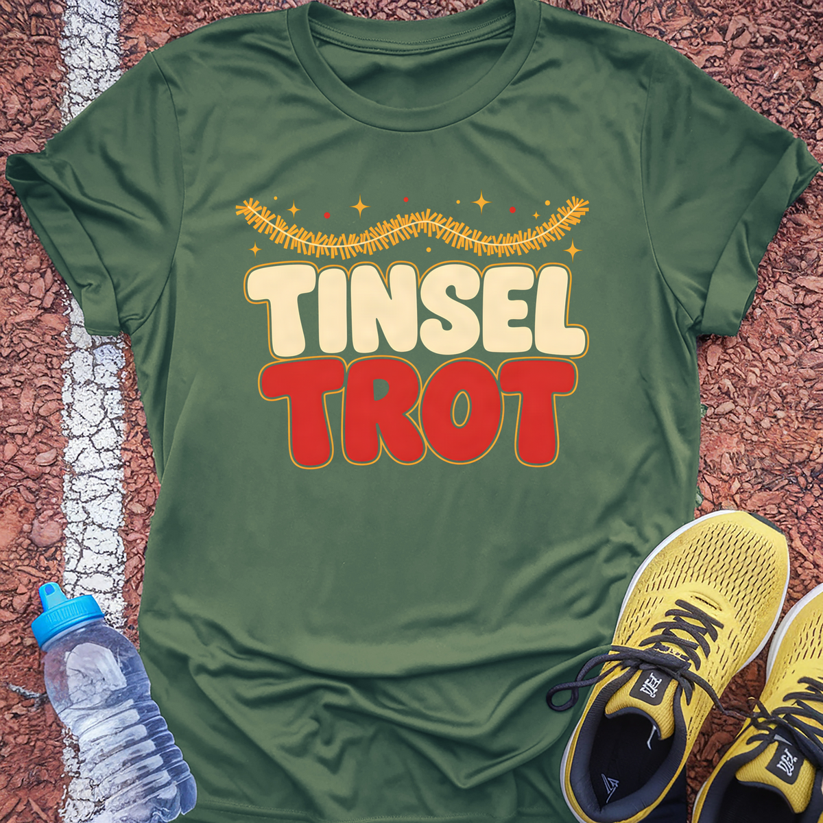 Tinsel Trot T-Shirt - Military Green