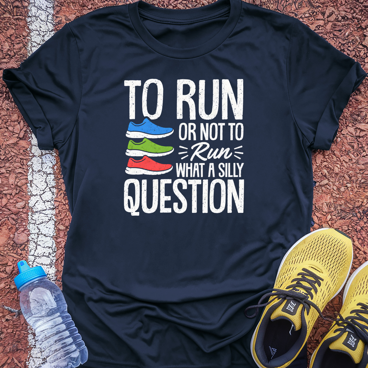 To Run or Not to Run T-Shirt - Navy