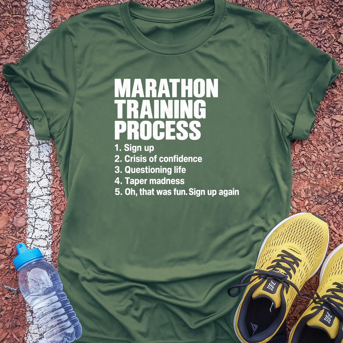 Training Process T-Shirt - Military Green