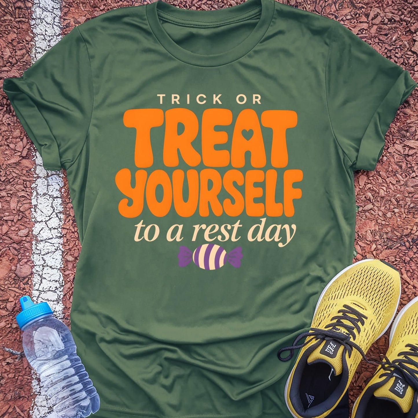 Treat Yourself T-Shirt - Military Green