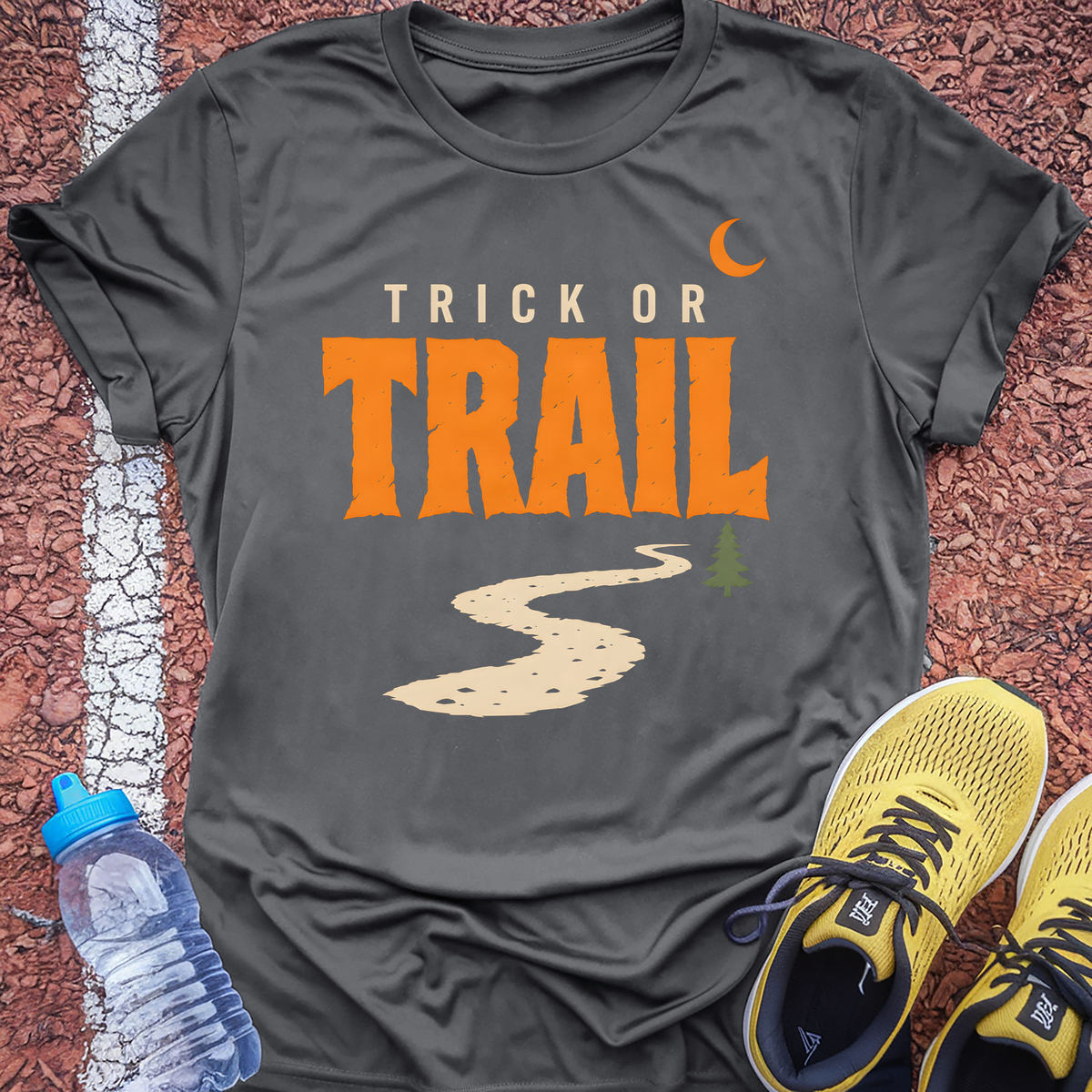Trick or Trail T-Shirt - Charcoal