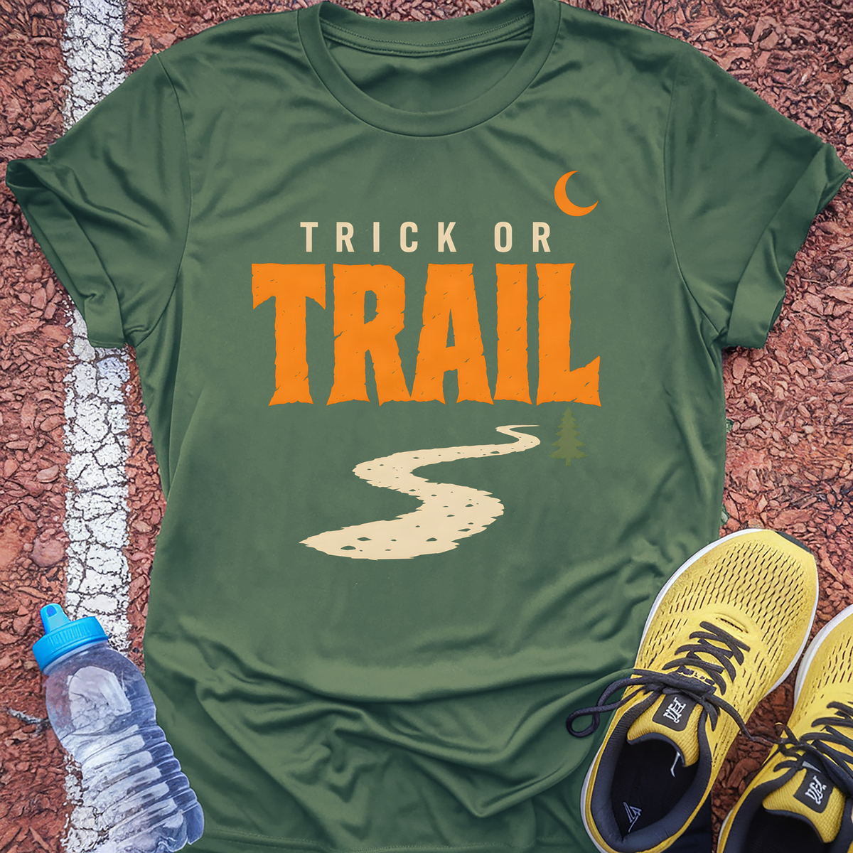 Trick or Trail T-Shirt - Military Green