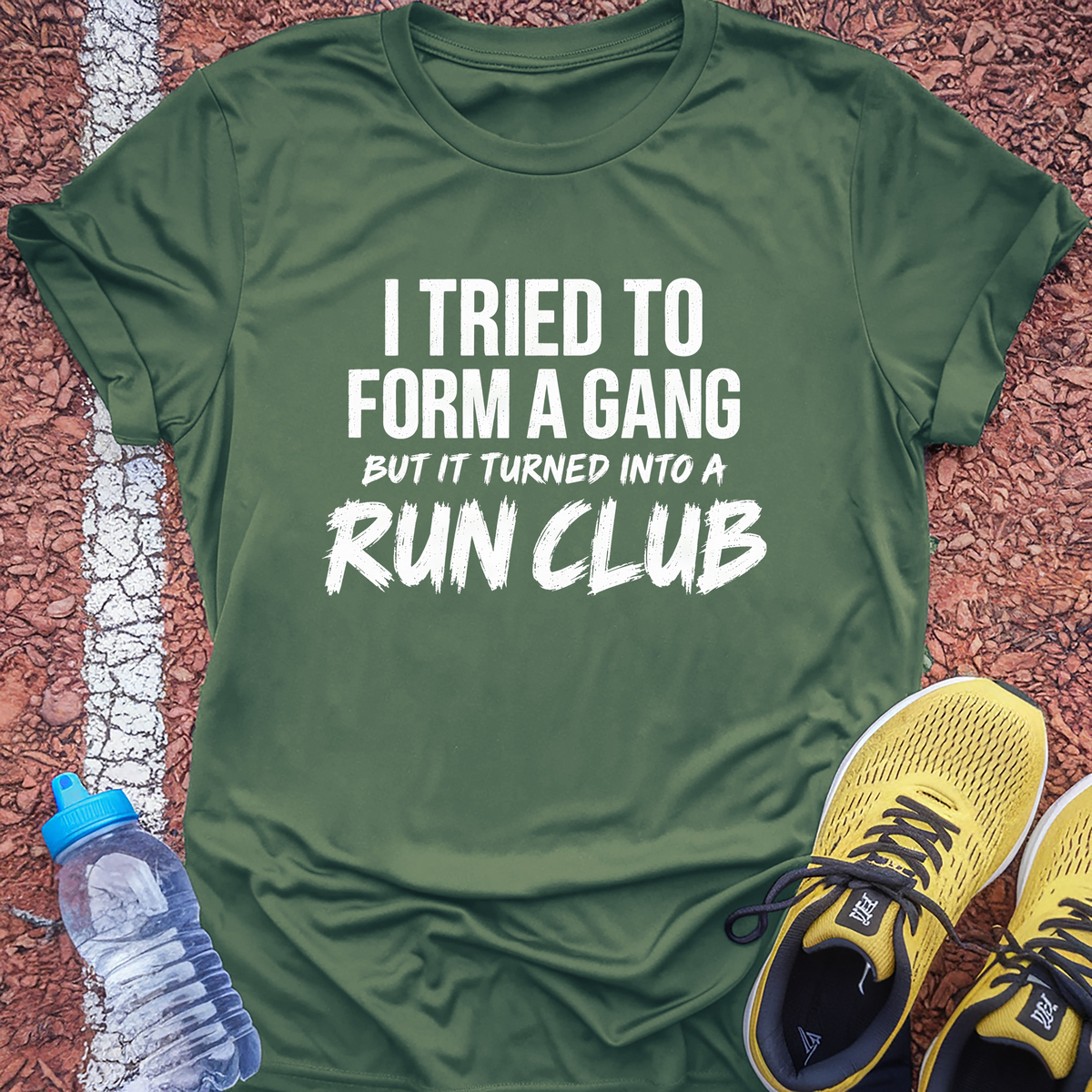 Tried to Form a Gang T-Shirt - Military Green
