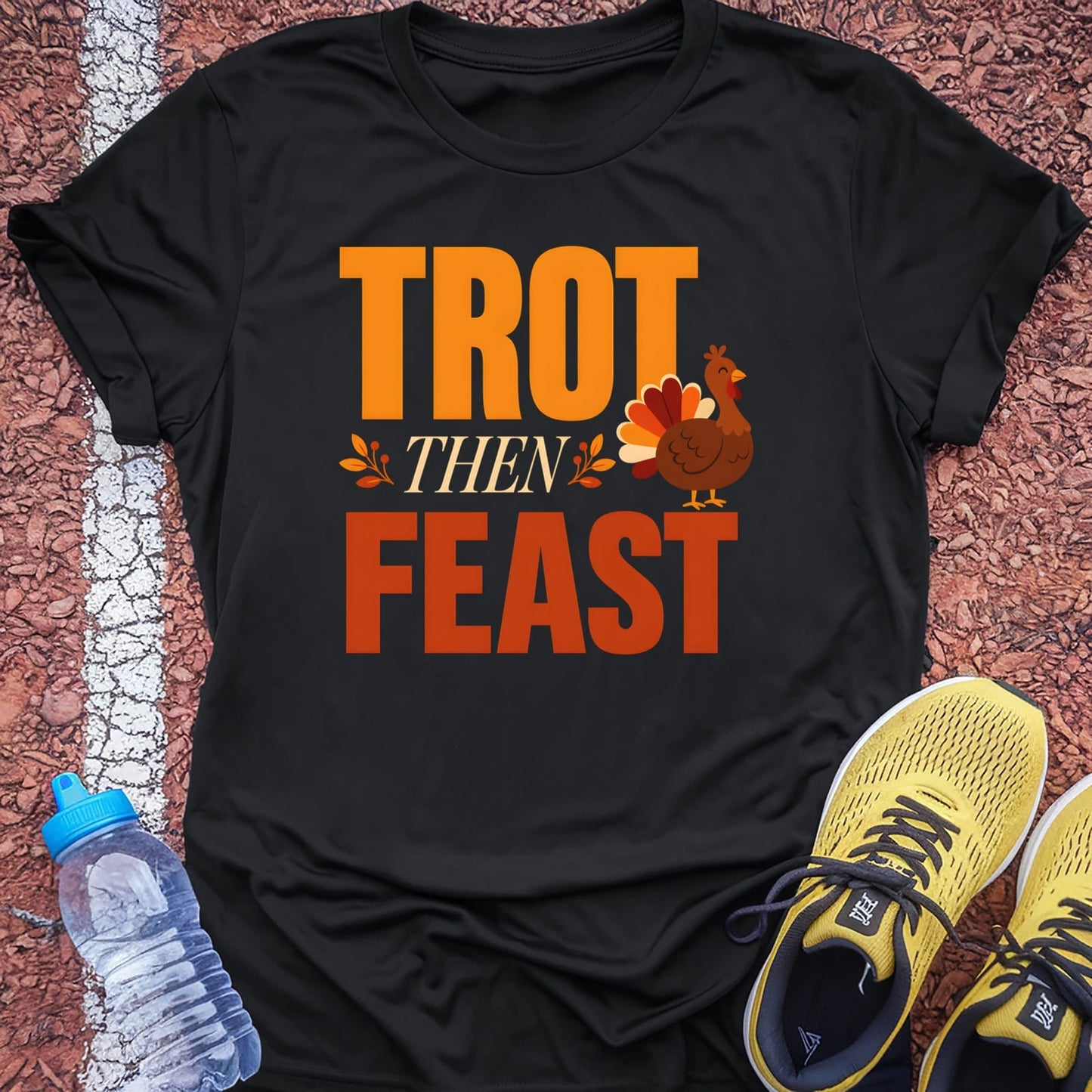 Trot Then Feast T-Shirt - Black