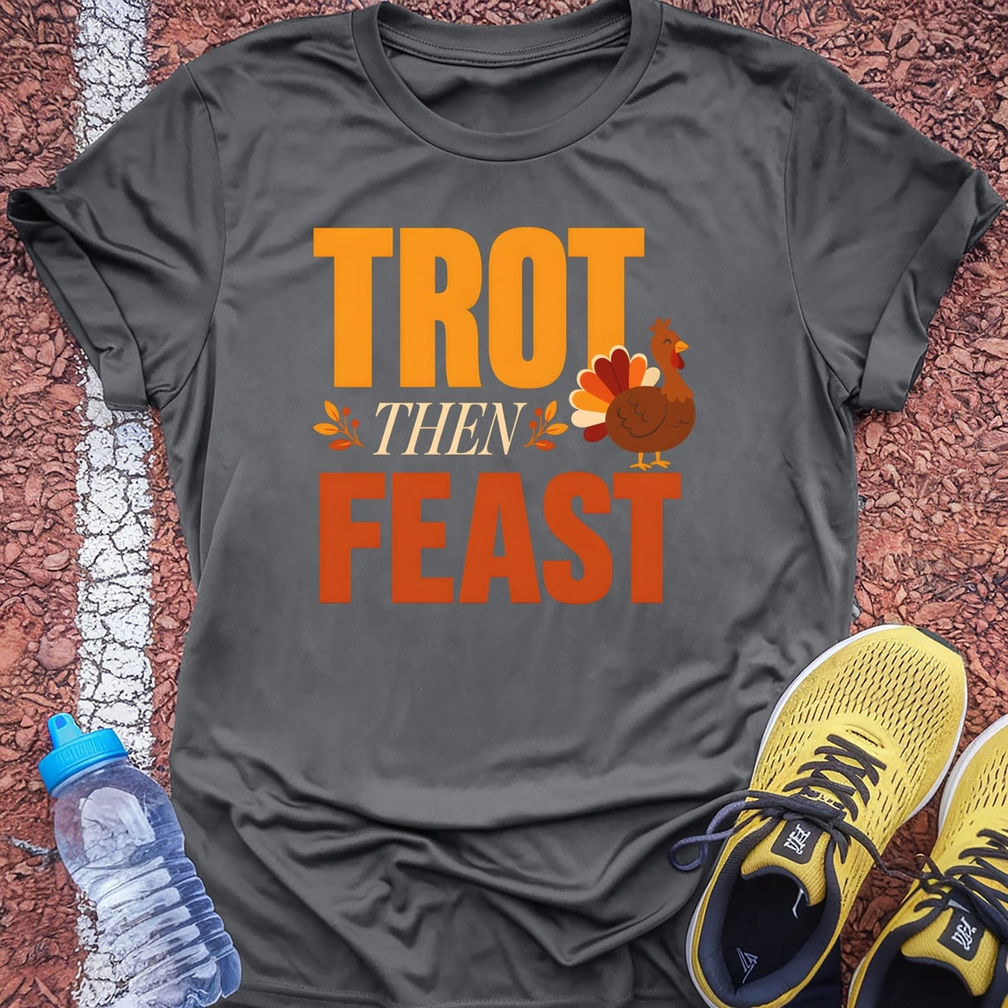 Trot Then Feast T-Shirt - Charcoal
