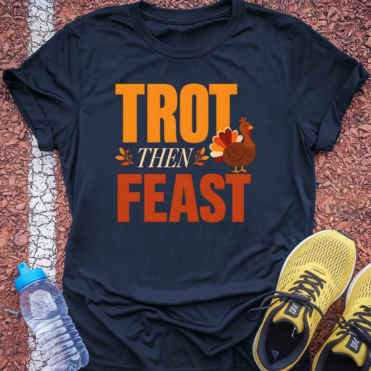 Trot Then Feast T-Shirt - Navy