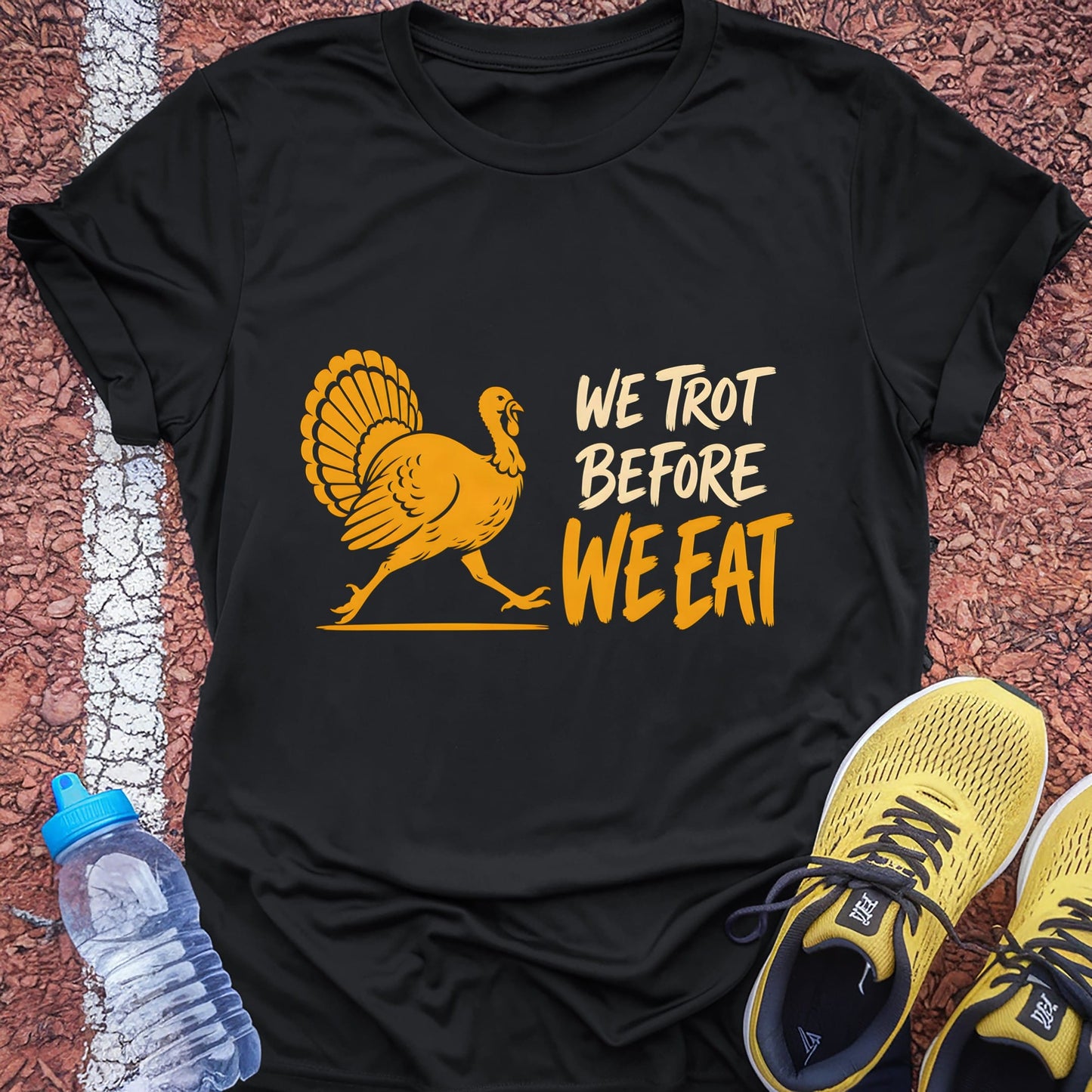 We Trot Before We Eat t-shirt — Black