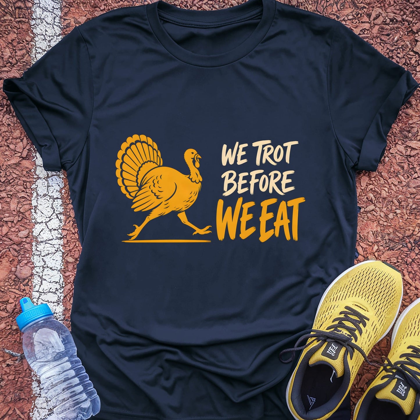 We Trot Before We Eat t-shirt — Navy