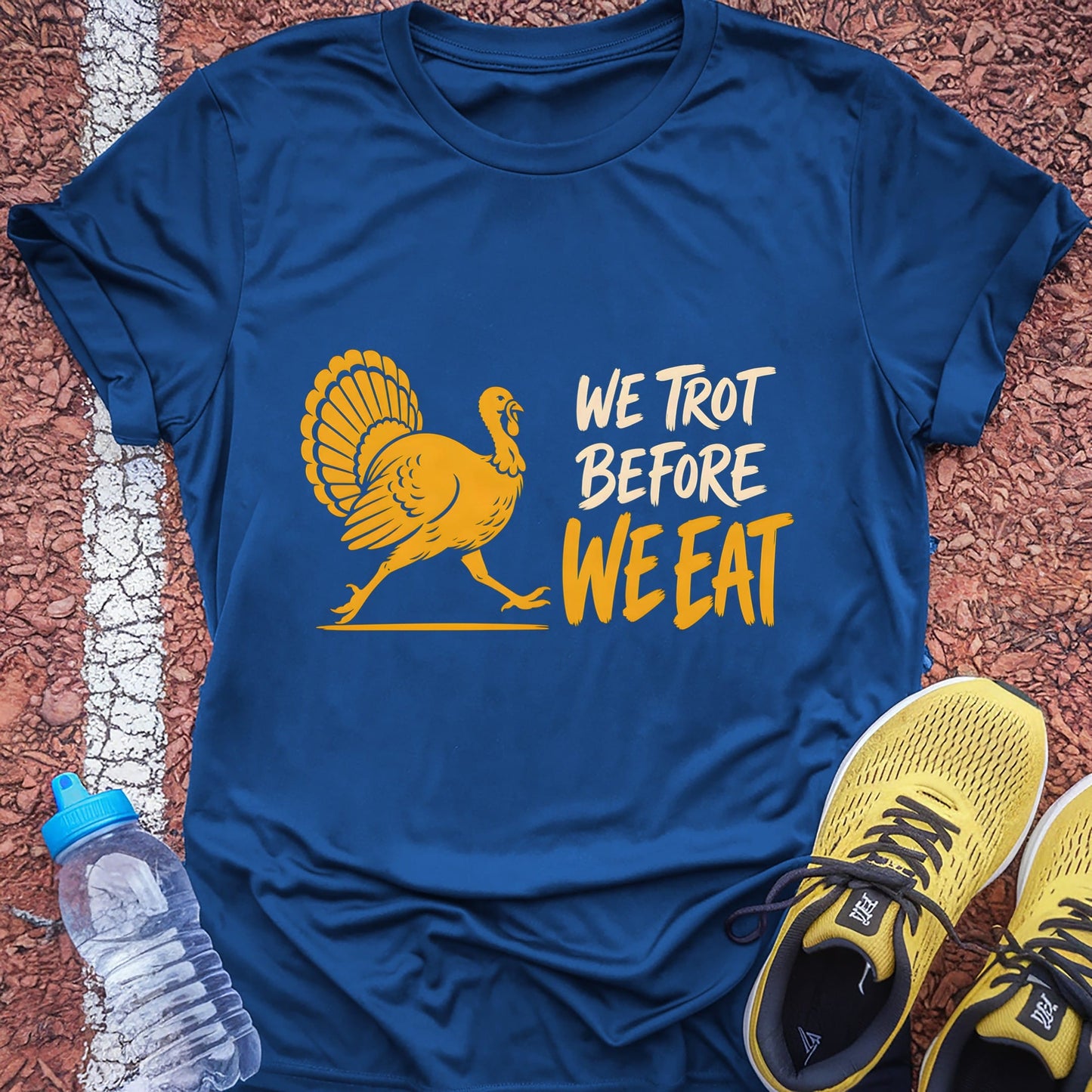 We Trot Before We Eat t-shirt — Royal