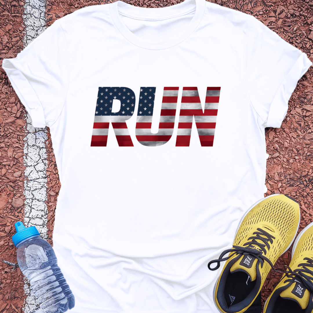 Run Flag Tech Tee