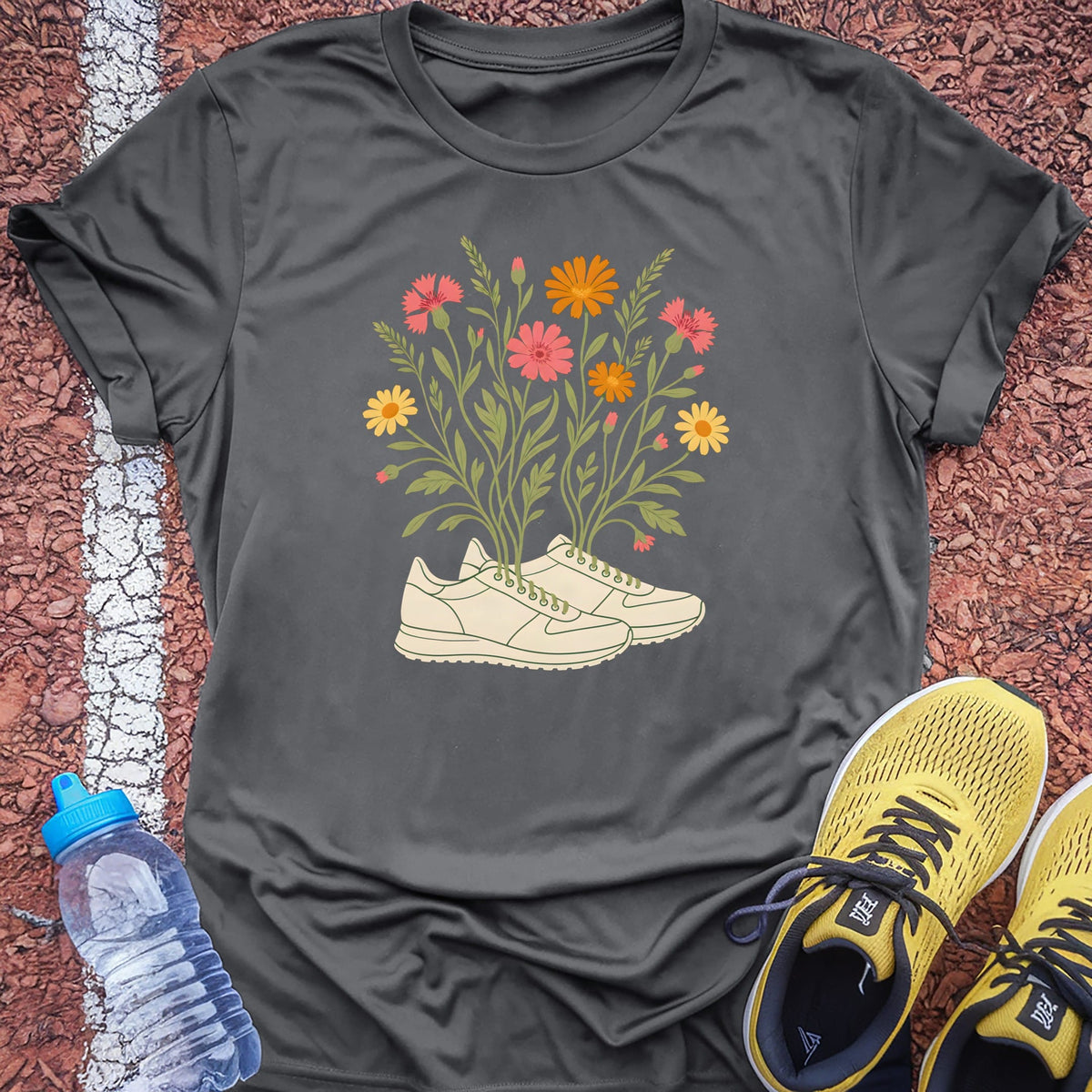 Wildflower Laces t-shirt — Charcoal