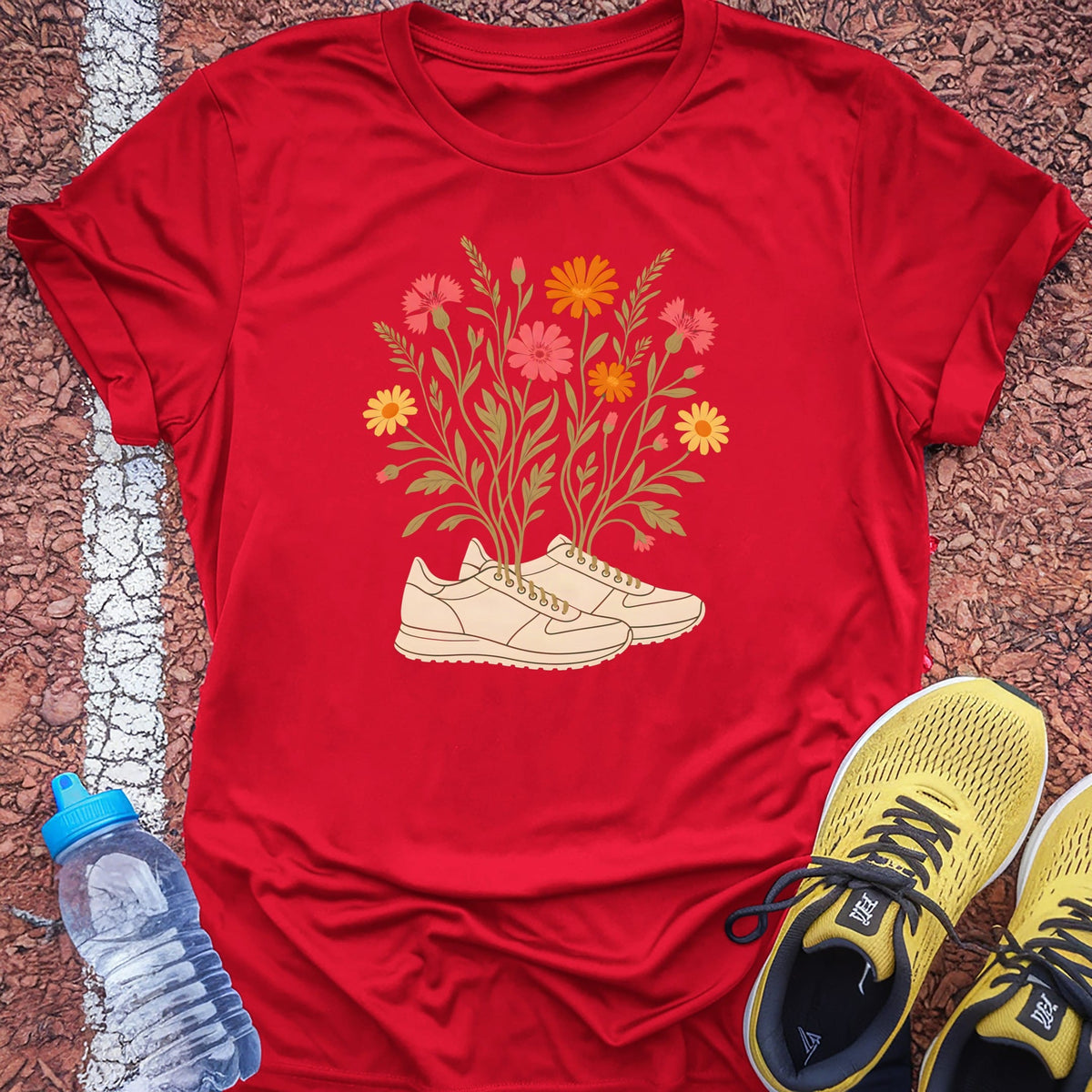 Wildflower Laces t-shirt — Red
