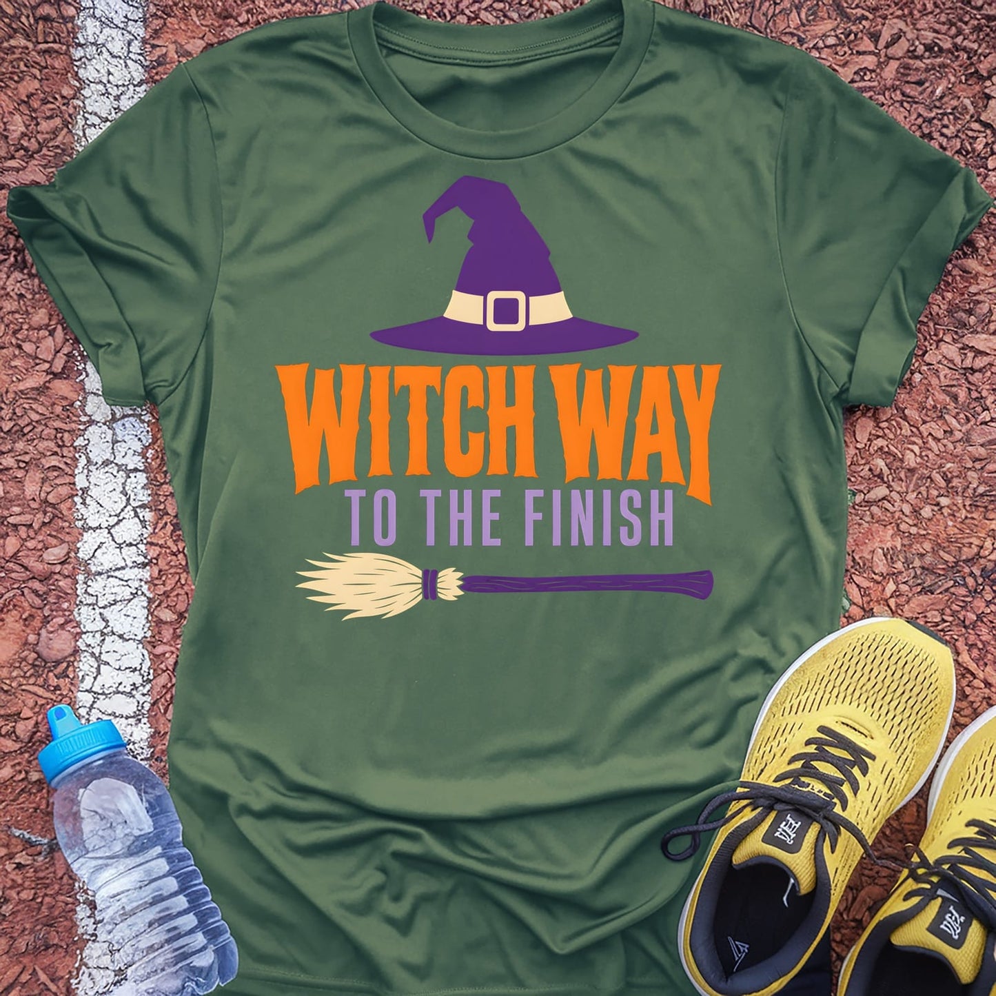 Witch Way T-Shirt - Military Green