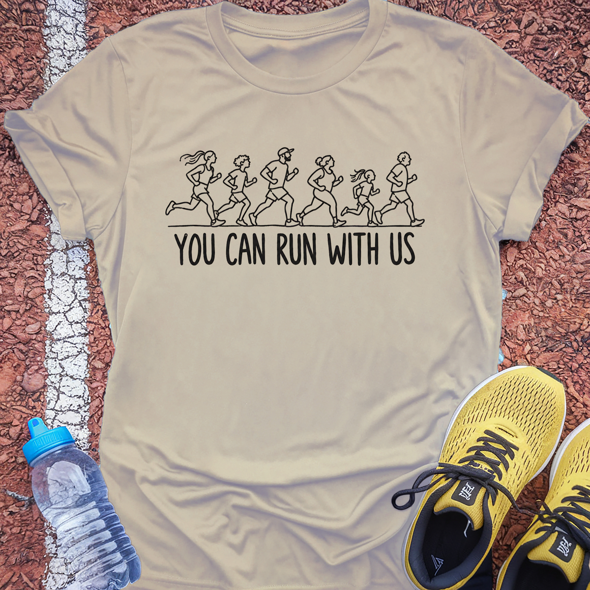 You Can Run With Us T-Shirt - Sand