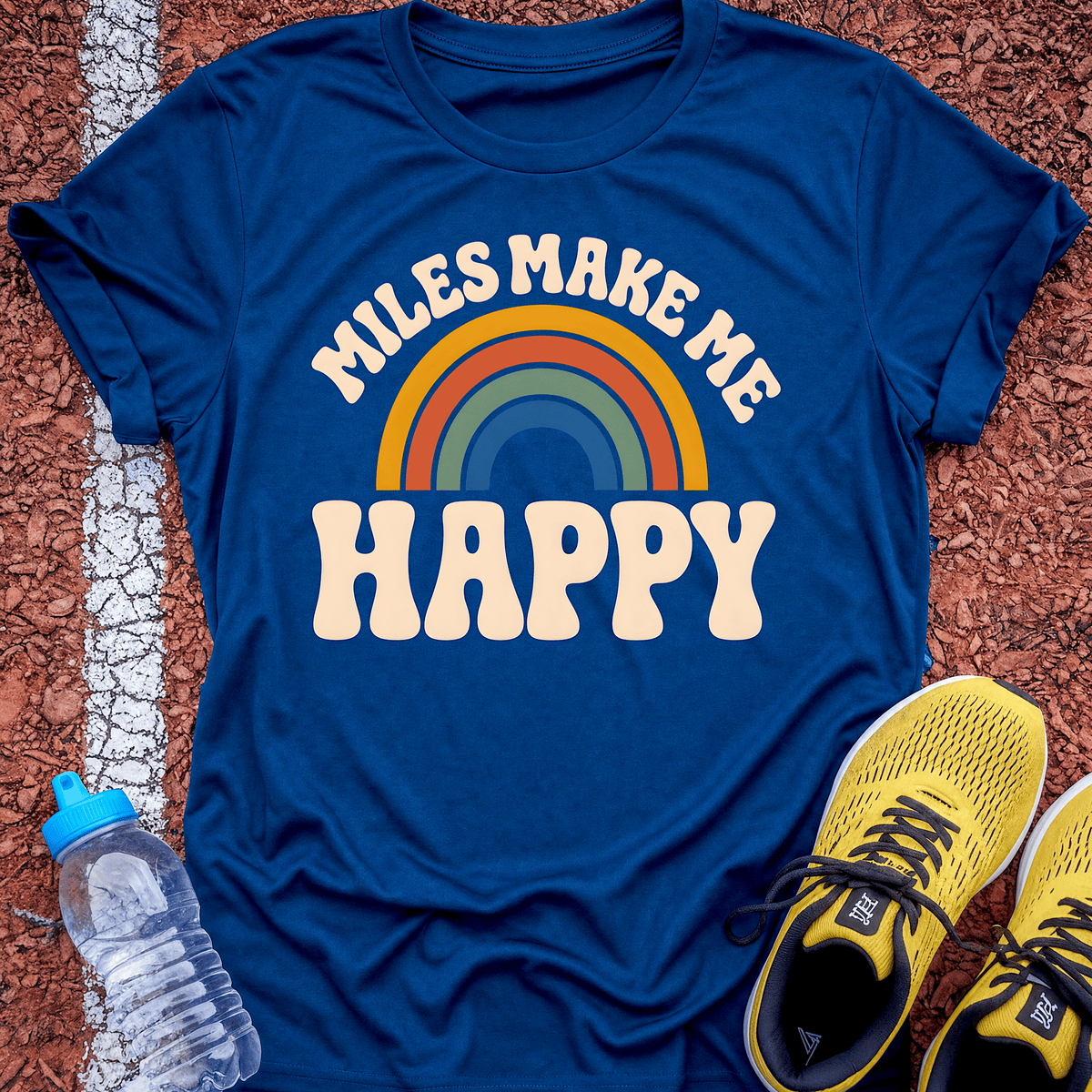 Miles Make Me Happy T-Shirt - Royal