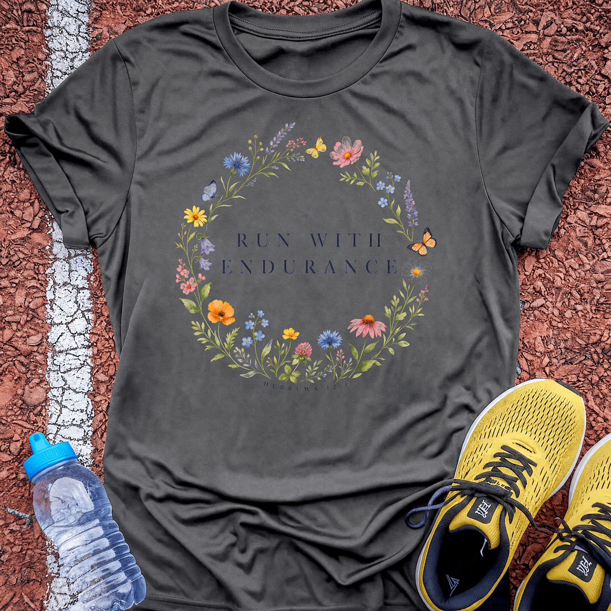 Run With Endurance T-Shirt - Charcoal