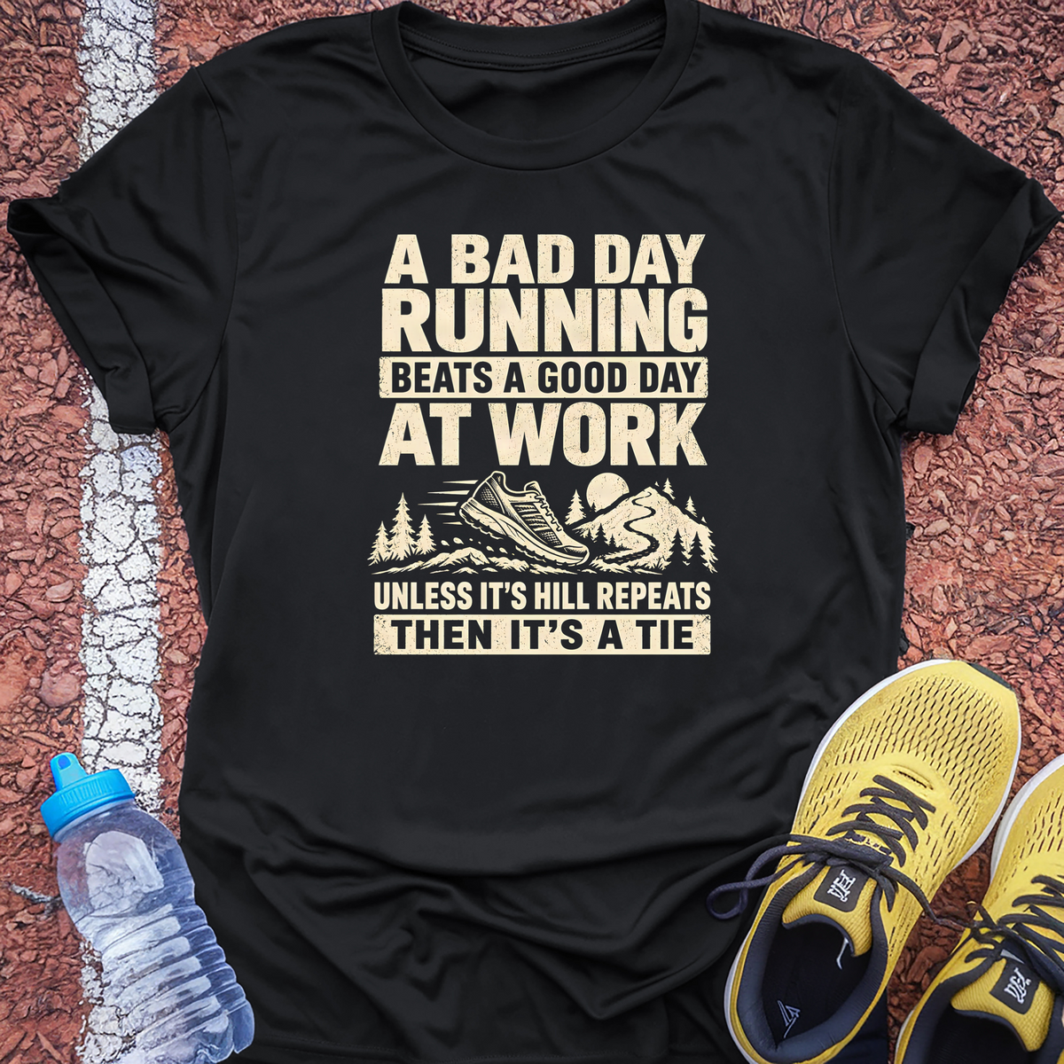 Bad Day Running T-Shirt - Black